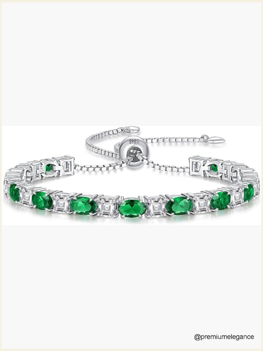 Sterling Silver Birthstone Tennis Bracelet Adjustable 6-9in Gift